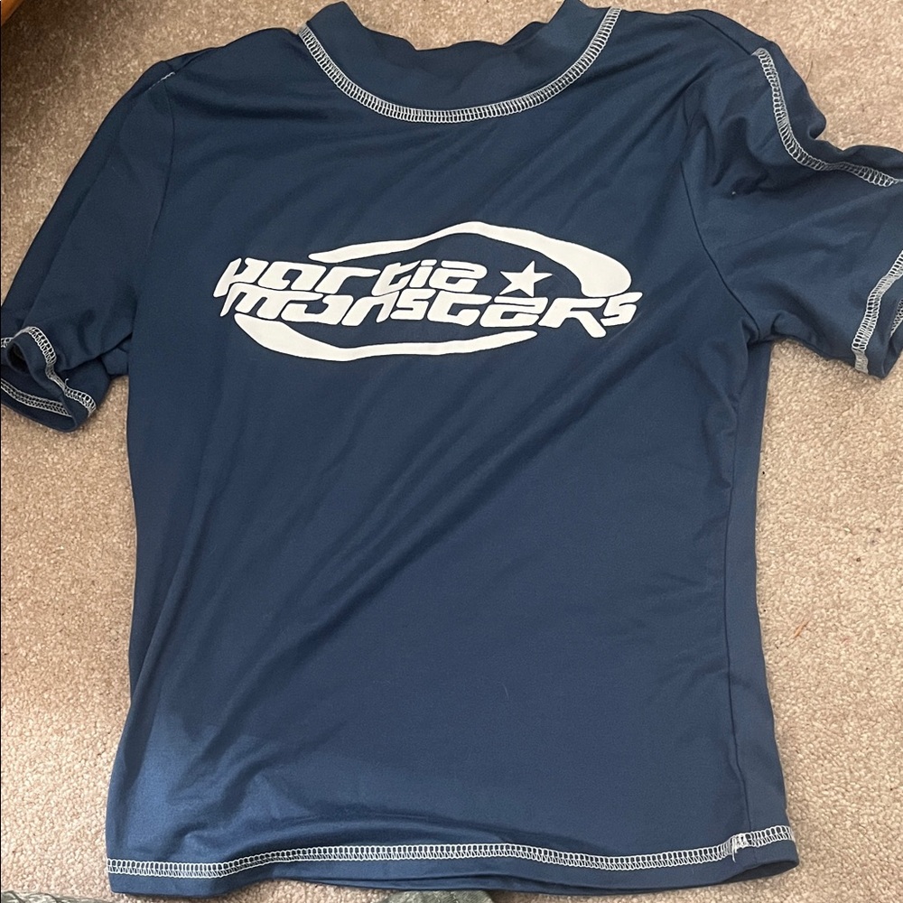 Blue Short Sleeve Rash Guard
